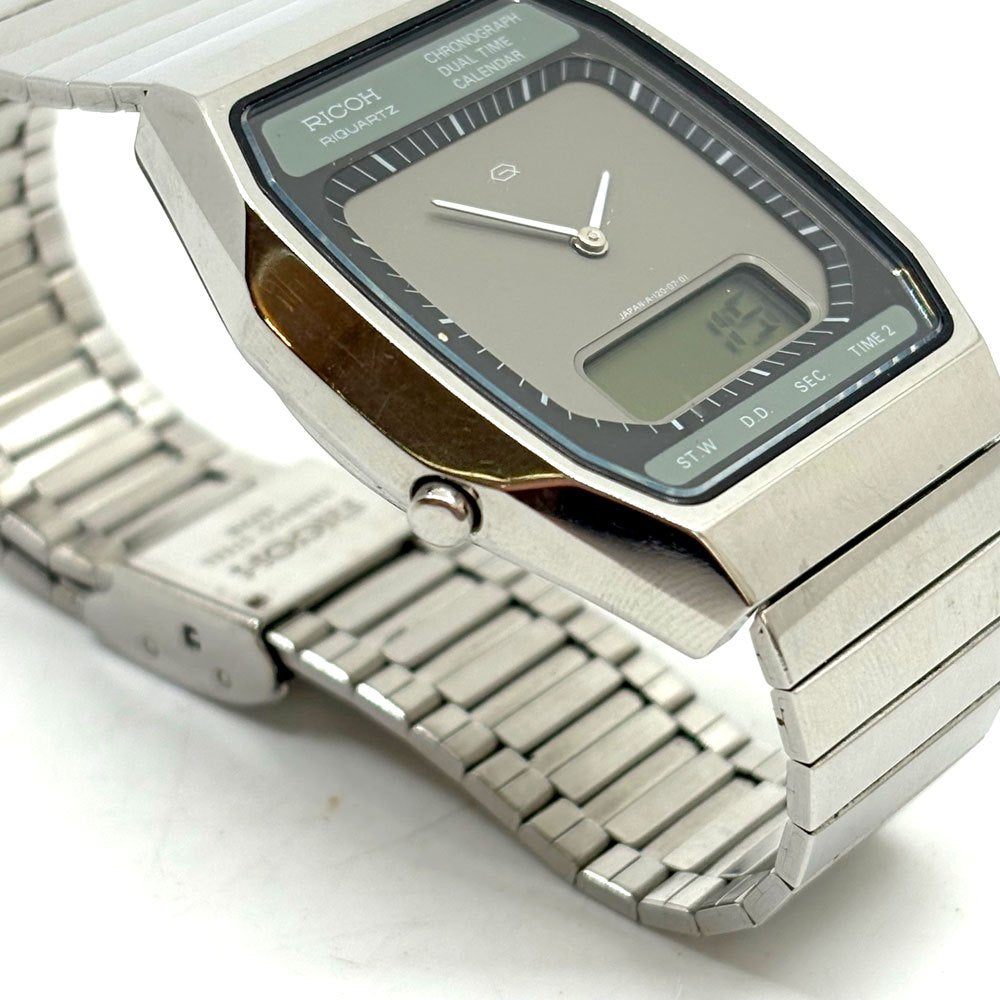 リコー RICHO アナデジ RIQUARTZ 120007 デジタルウォッチ 腕時計 ビンテージ ●