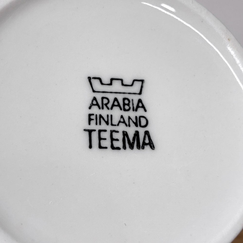 アラビア ARABIA ティーマ TEEMA シュガーポット＆クリーマー ホワイト カイ・フランク Kaj Franck フィンランド 北欧食器 旧ロゴ ◎