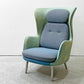 フリッツハンセン Fritz Hansen ロオチェア RO JH1 ラウンジチェア ファブリック Faded Denim Blue アルミベース ハイメ・アジョン 現行定価￥526,680以上 ●