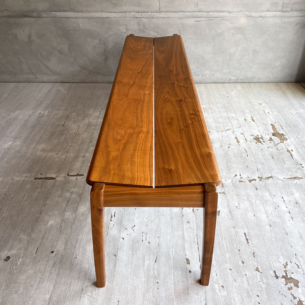 冨士ファニチア FUJI FURNITURE コティ Koti 3Pベンチ X02580S W160cm ウォールナット材 板座 定価￥134,200- ♪
