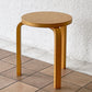 アルテック artek スツール60 Stool60 3本脚 2003年 スツール60の70周年記念 ゴールドプレート 限定モデル カーリーバーチ材 アルヴァ・アアルト 北欧家具 希少 ◇