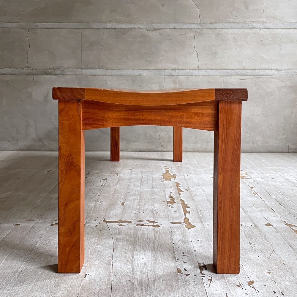 イスタナテラス ISTANA TERRACE バックレスベンチ Backless Bench 125 ガーデンベンチ アジアンチーク無垢材 屋外使用可 定価￥129,800- ♪