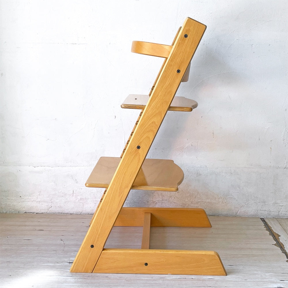 ストッケ STOKKE トリップトラップ TRIPP TRAPP ナチュラル ベビーチェア キッズチェア S/N3～ ガード付 ノルウェー 北欧家具 ★