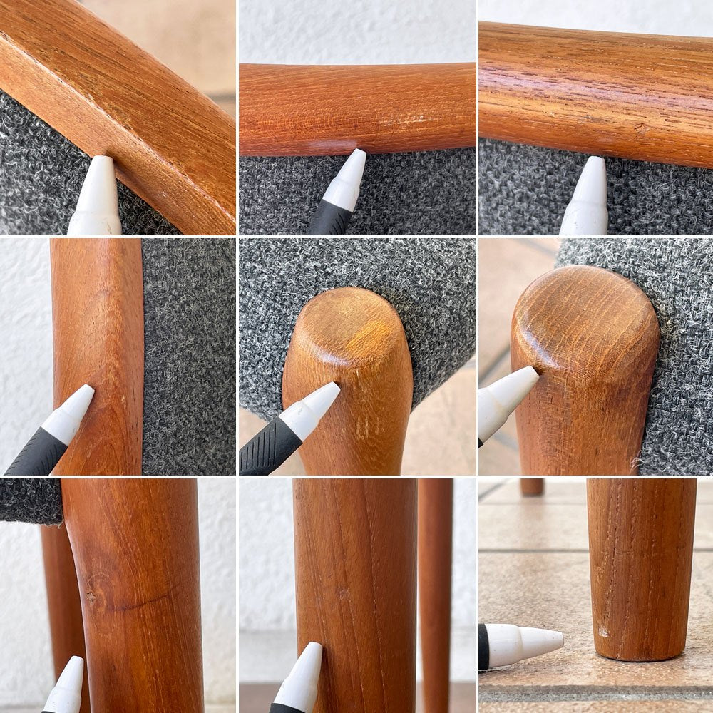 JLモラー J.L.Moller Model No.80 チーク材 ダイニングチェア ファブリック ニールス・O・モラー デンマーク 北欧家具 A ◇