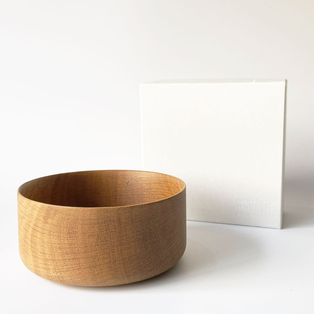 イイホシユミコ Lugn woodbowl W130×H60mm 現代作家 箱付き 美品 ★