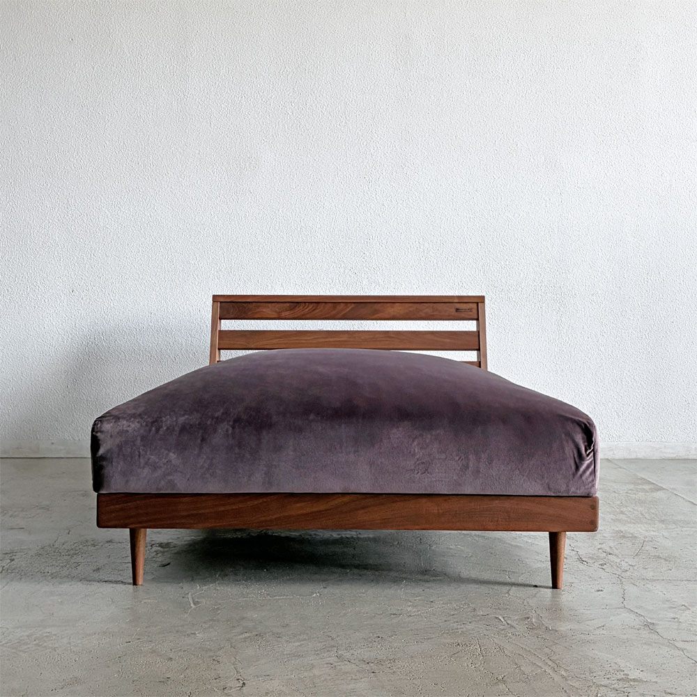 マスターウォール MASTERWAL ヘヴン HEAVEN 950 SOFA アームレスカウチ100 ソファ ファブリックシート ウォールナット無垢材 フルカバーリング アカセ木工 背もたれクッション欠品