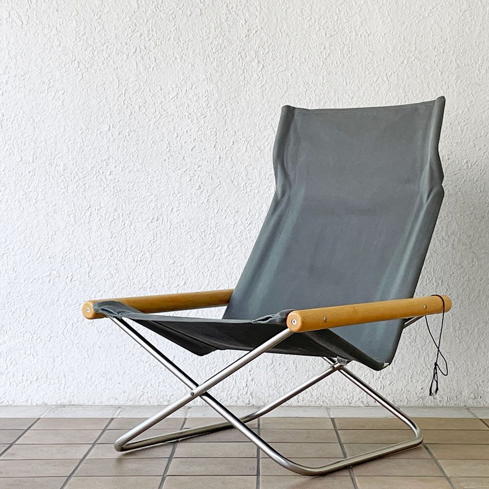ニーチェア エックス Ny chair X フォールディングチェア グレー 折畳チェア 新居 猛 MoMA ◇