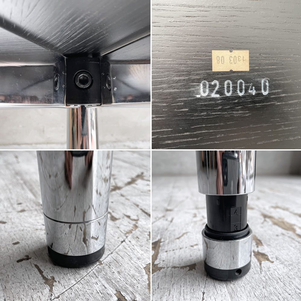USMハラー USM Haller モジュラーファニチャー トライアングル テーブル 正三角形 コーナーテーブル ワーキングデスク オーク材 ブラック アジャスター 高さ調節機能付き ♪