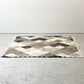 ノーチェ NOCE ウールモザイクラグ WOOL MOSAIC RUG 手機織り インドキリム ラグマット インド綿 197 × 146 cm ブラウン系 ●