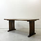大川家具 鎌倉 ダイニングテーブル オーク材 シンプルデザイン ダークブラウン  W160cm ●