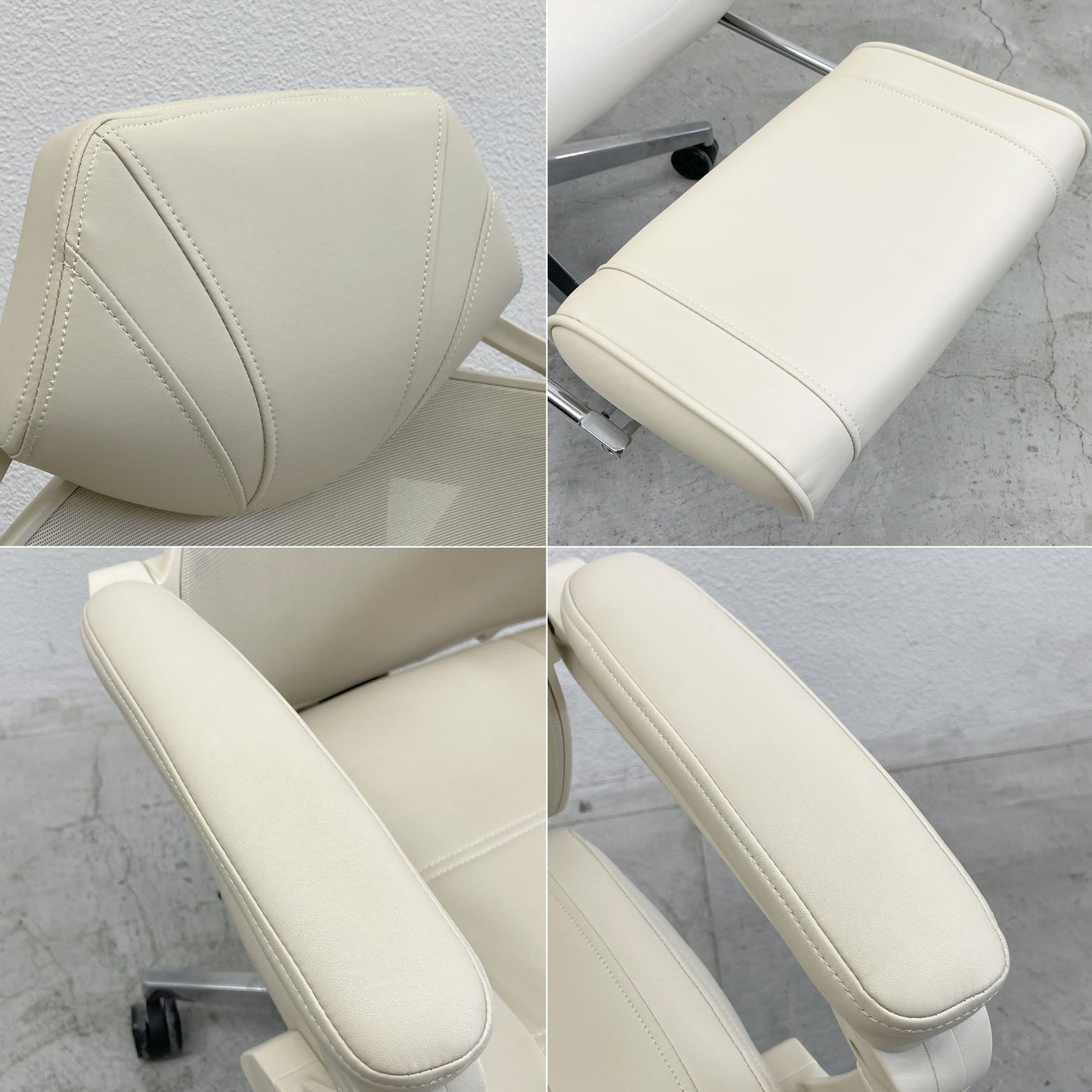 パクストン PAXTON ゲーミングチェアー Gaming Chair アイボリー Living Ivory オフィスチェア 高級人工レザー フットレスト内蔵 〓