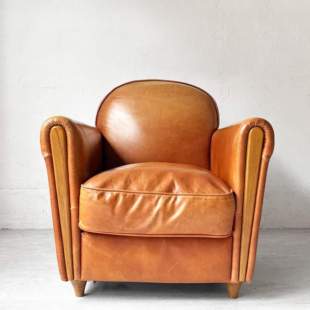 アクメファニチャー ACME Furniture オーククラブチェア OAKS CLUB CHAIR ラウンジチェア 1Pソファ スムースレザー 本革 オーク材 参考定価￥165,000- ★