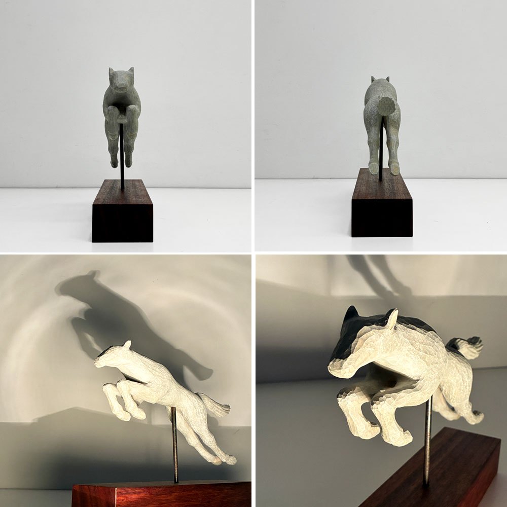 苔むす木工 鈴木智浩 オブスキュア・アニマルズ obscure animals シリーズ いたりいなかったりする動物 オブジェ 置物 木彫 木工彫刻 現代作家 ●