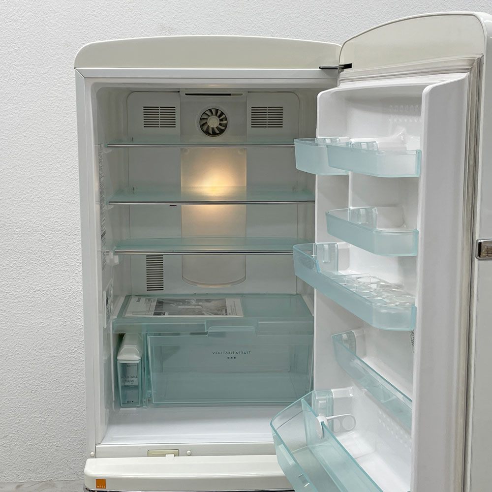 ナショナル National ウィル フリッジ WiLL FRIDGE 冷凍冷蔵庫 ホワイト 260L 2000年製 ノスタルジックデザイン 廃盤 〓