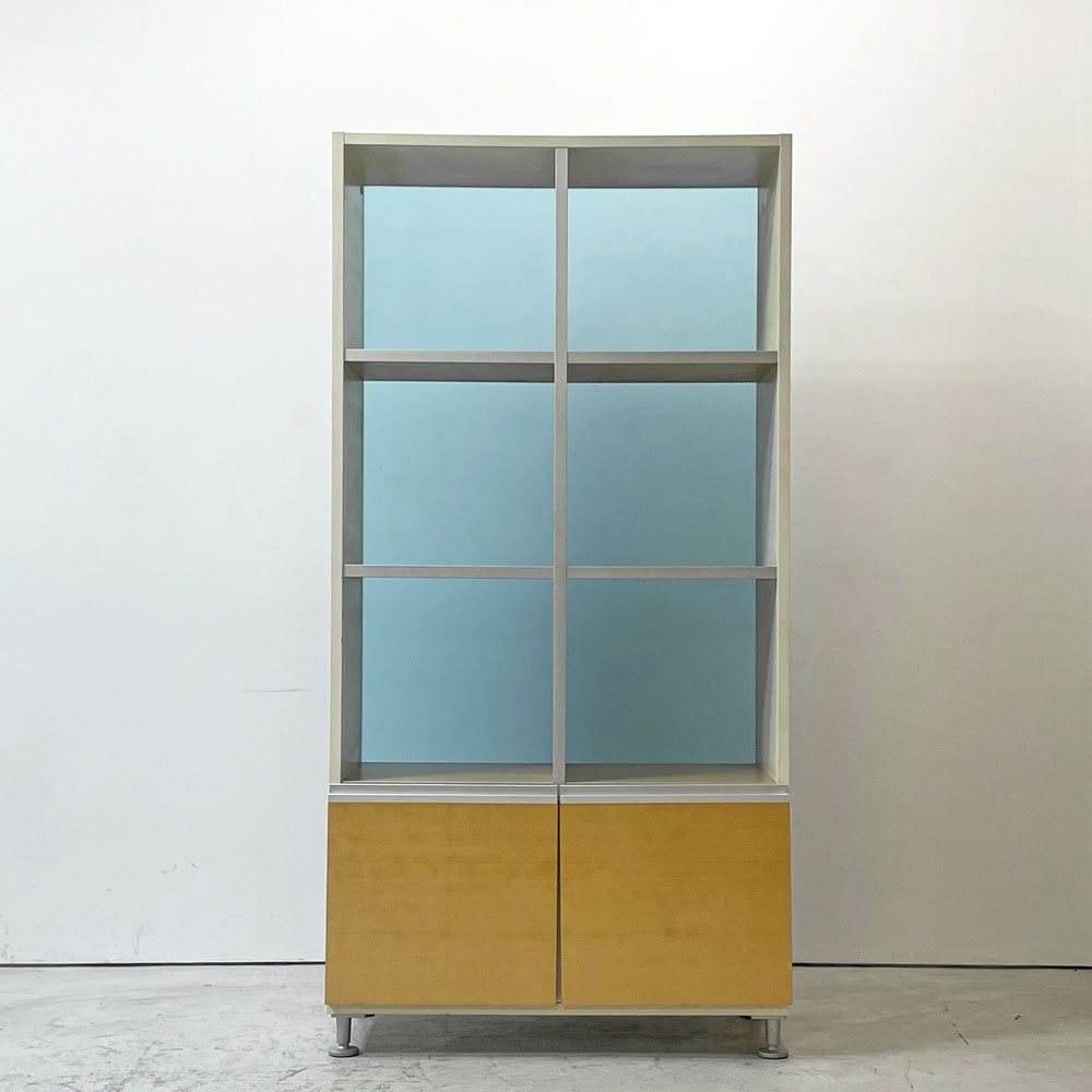 ウィルクハーン Wilkhahn ミナモ Minamo ファイリングシェルフ Filing Shelf ビーチ材 アルミフレーム アクリルパネル 2ドロワー 2列4段 コクヨ取扱い ●