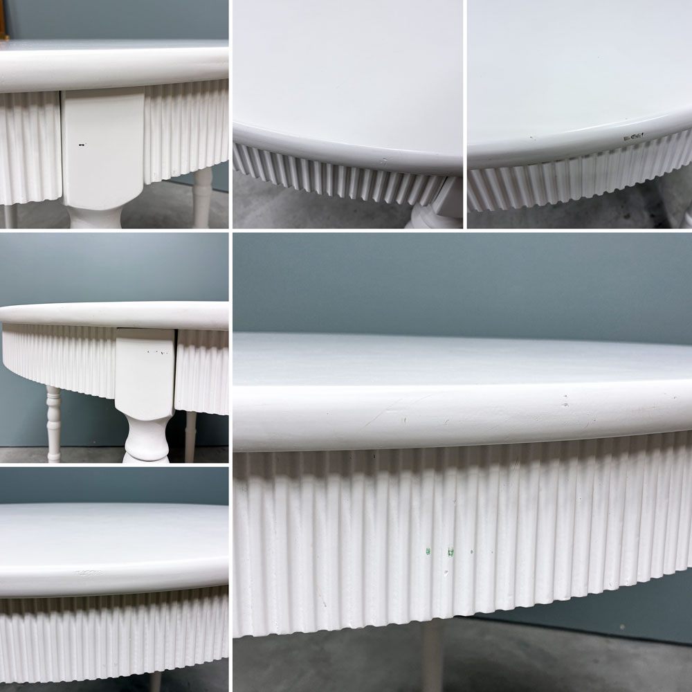 サラグレース Sarah Grace ブランナチュール Blanc Nature ダイニングテーブル No.2 ラウンド 100cm シャビーシック フレンチカントリー ◎