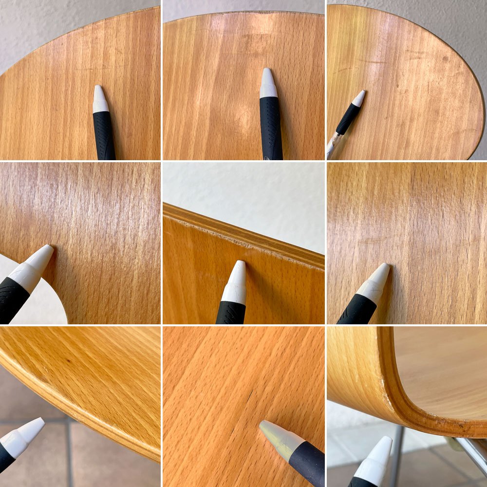 フリッツハンセン Fritz Hansen 3101 アリンコチェア アントチェア 4本脚 ナチュラルビーチ ラッカー仕上げ フェルトグライズ アルネ・ヤコブセン B ◇
