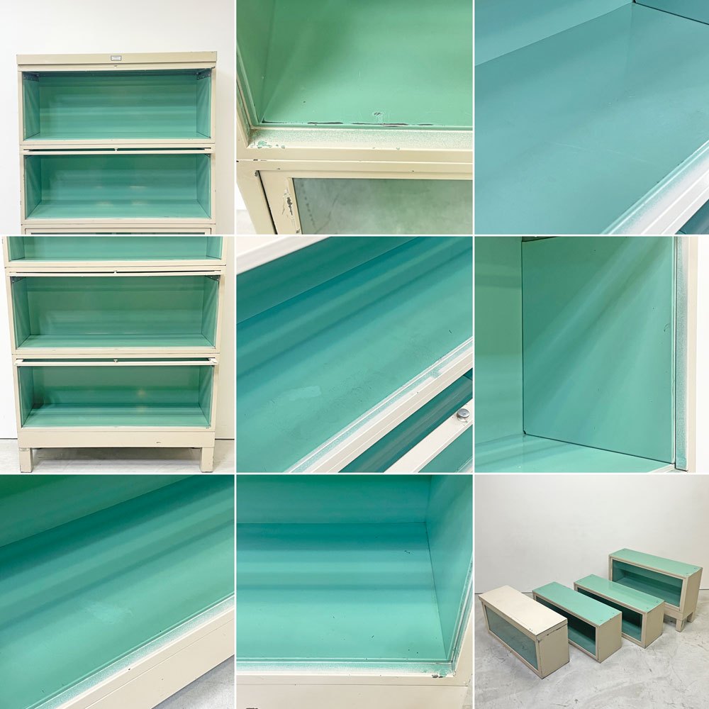 General Fireproofing Company スチール製 スタッキング ブックケース フリップアップ キャビネット USビンテージ ●