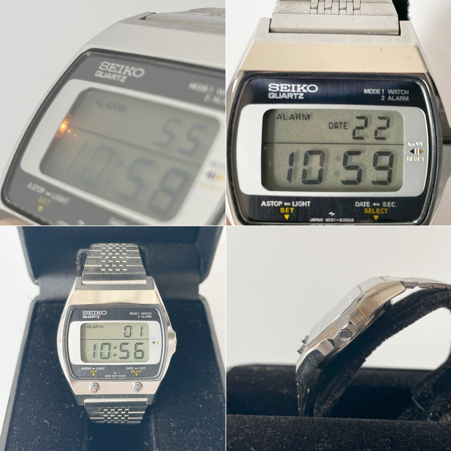 セイコー SEIKO デジタルウォッチ デジタルクォーツ A021-5000 1978年製 オールドデジタル 電池交換済 ★