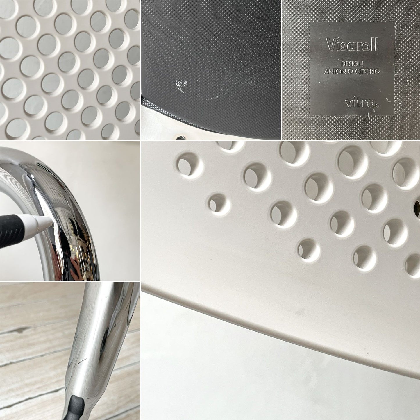 ヴィトラ vitra ビザロール Visaroll デスクチェア ミーティングチェア キャスターベース スタッキング アントニオ・チッテリオ B ★