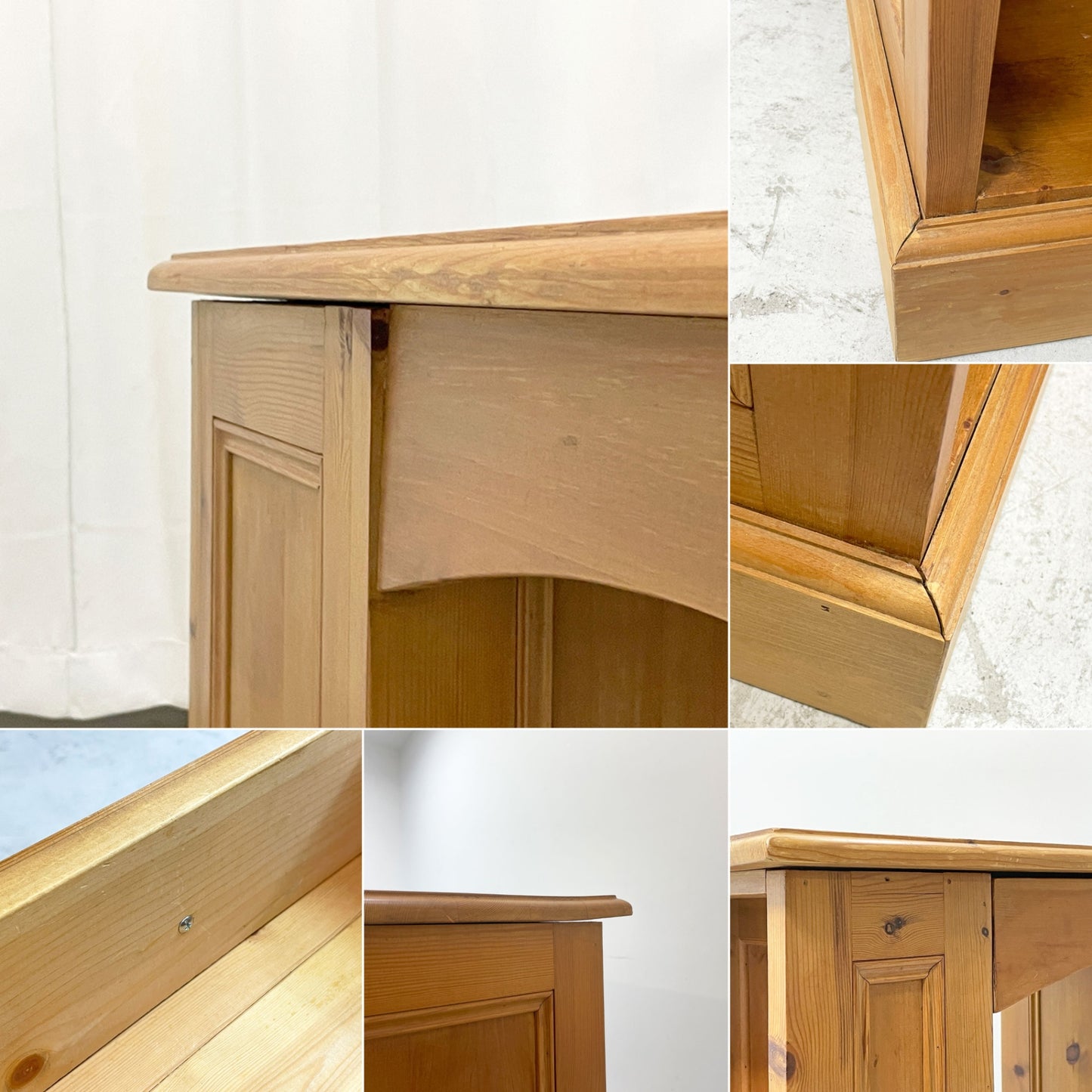 ペニーワイズ THE PENNY WISE パイン材 5ドロワー デスク 棚板1段 カントリースタイル ナチュラル ●