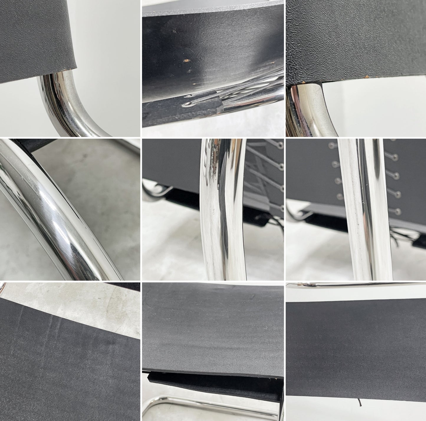ノル Knoll ミースファンデルローエコレクション Mies van der Rohe Collection  MRサイドチェア MR SIDECHAIR カンチレバーチェア カウハイド 本革 ●