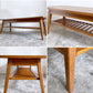 パシフィックファニチャーサービス PACIFIC FURNITURE SERVICE ローテーブル DH TEA TABLE WITH SHELF Lサイズ ダークブラウン ナラ材 P.F.S ■