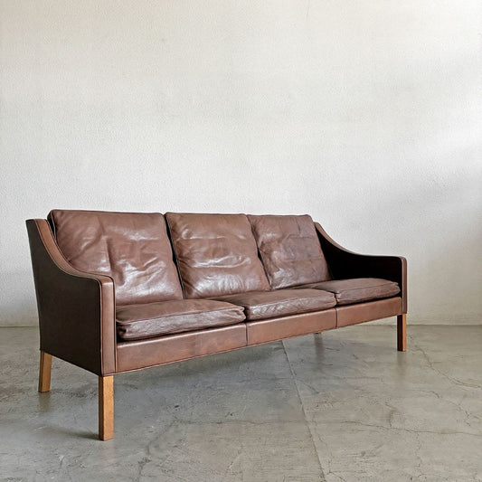 フレデリシア FREDERICIA model 2209 3シーターソファ 3人掛け W185cm 本革 ブラウン系レザー ボーエ・モーエンセン デンマーク 北欧ビンテージ 〓