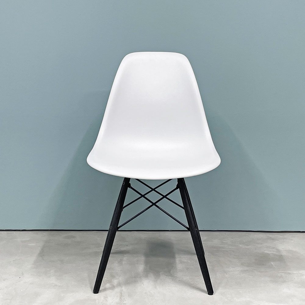 ハーマンミラー HermanMiller サイドシェルチェア ドゥエルレッグ DSW アルパイン × エボニー ポリプロピレン製 イームズ ミッドセンチュリー B ◎