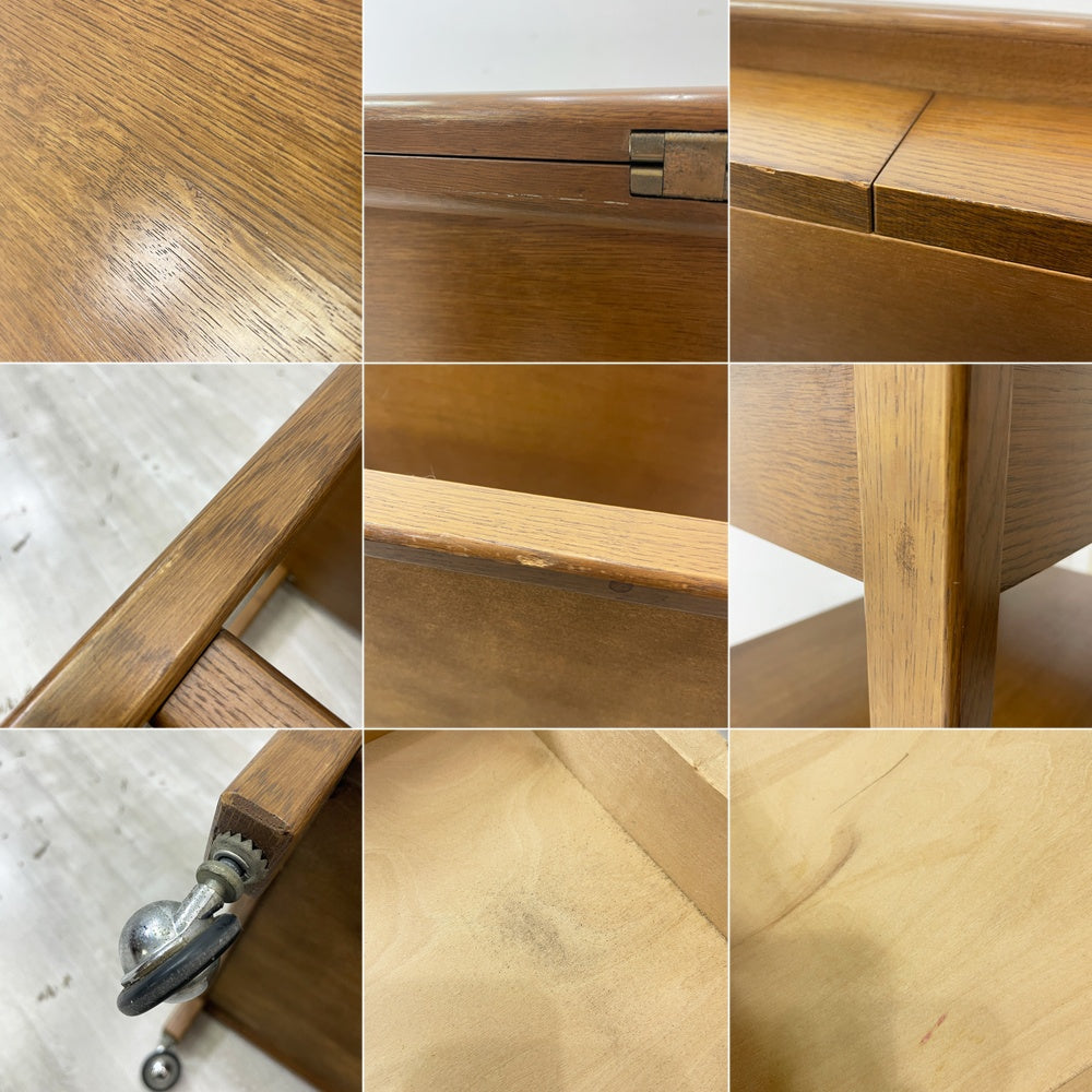 メーベルトーコー MOBEL TOKO ライム LIME スタンドワゴン キッチンワゴン ワゴンテーブル サイドテーブル オーク材 伸長式 キャスター 旭川家具 ●