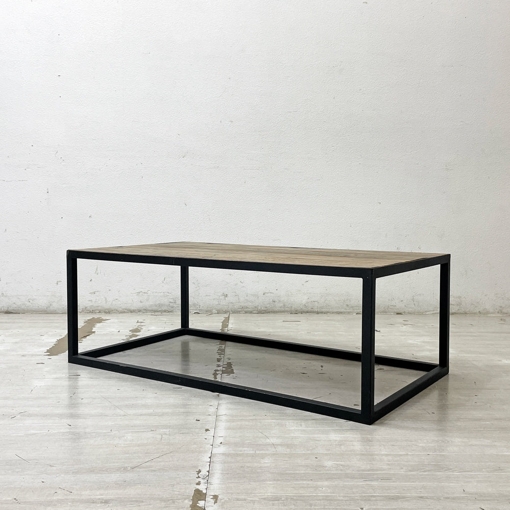 クラッシュゲート CRASH GATE ノットアンティークス Knot antiques ライザ LIZA コーヒーテーブル ローテーブル 古材天板 W110cm ●