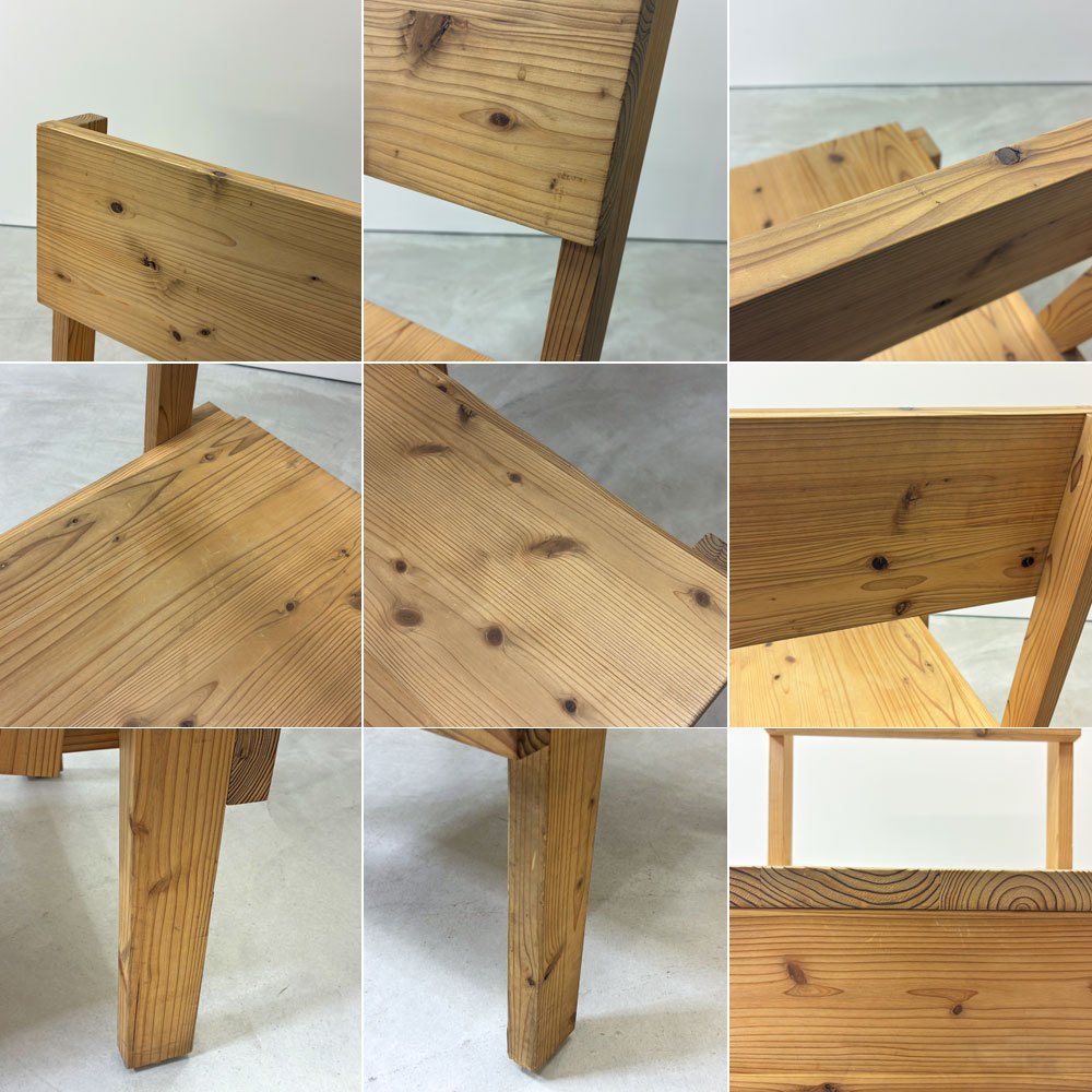 エンツォマーリ Enzo Mari デザイン セディア チェア SEDIA 1 CHAIR ダイニングチェア 国産杉材使用 工房製作品 ●
