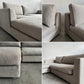 リラックスフォーム RELAX FORM 関家具 デパラ2  DEPALAⅡ 右 カウチソファ W220cm シェーズロング 1P + 2P セット コーナーソファ ファブリック A48 ステングレー 定価￥266,475の品 〓