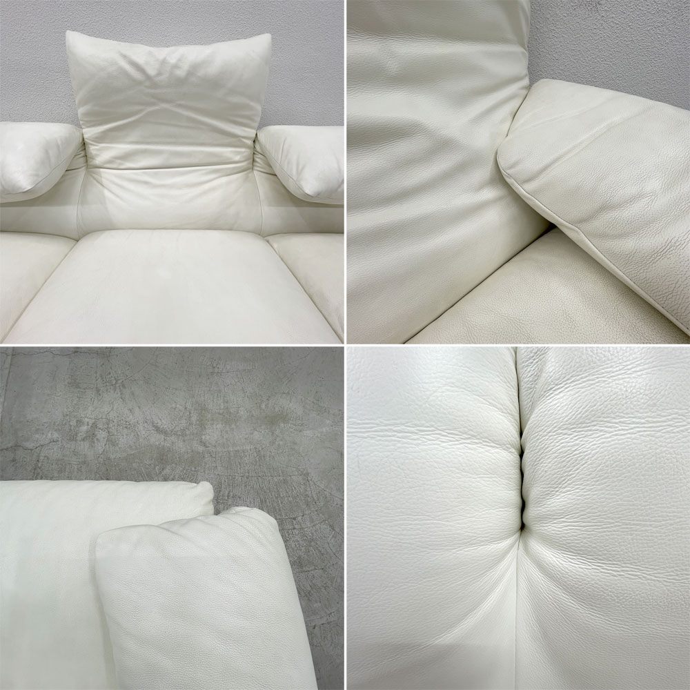 カッシーナイクスシー Cassina ixc. 675-3P マラルンガ MARALUNGA 3Pソファ 3人掛け W235cm 本革 ホワイト ヴィコ・マジストレッティ  定価￥2,629,000- 〓