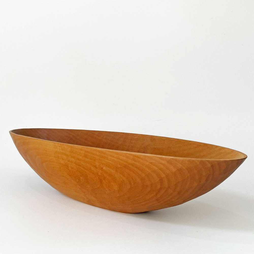 三谷龍二 Ryuji Mitani 舟型ボウル 山桜 33×10×6.8㎝ 木の器 木工 現代作家 ★