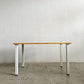 かなでもの KANADEMONO ザ・テーブル THE TABLE White Steel デスク W125×D75cm ラバーウッド ナチュラル スクエアバー脚 参考定価￥49,900- 〓