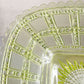 インペリアルグラス Imperial Glass ビーデッドブロック Beaded Block スクエアプレート ガラス イエロー W19.5cm USビンテージ A ■