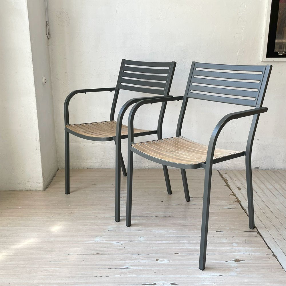 エミュー emu セーニョチェア SEGNOCHAIR ガーデンチェア アーム スタッキング イタリア ニ脚セット ★