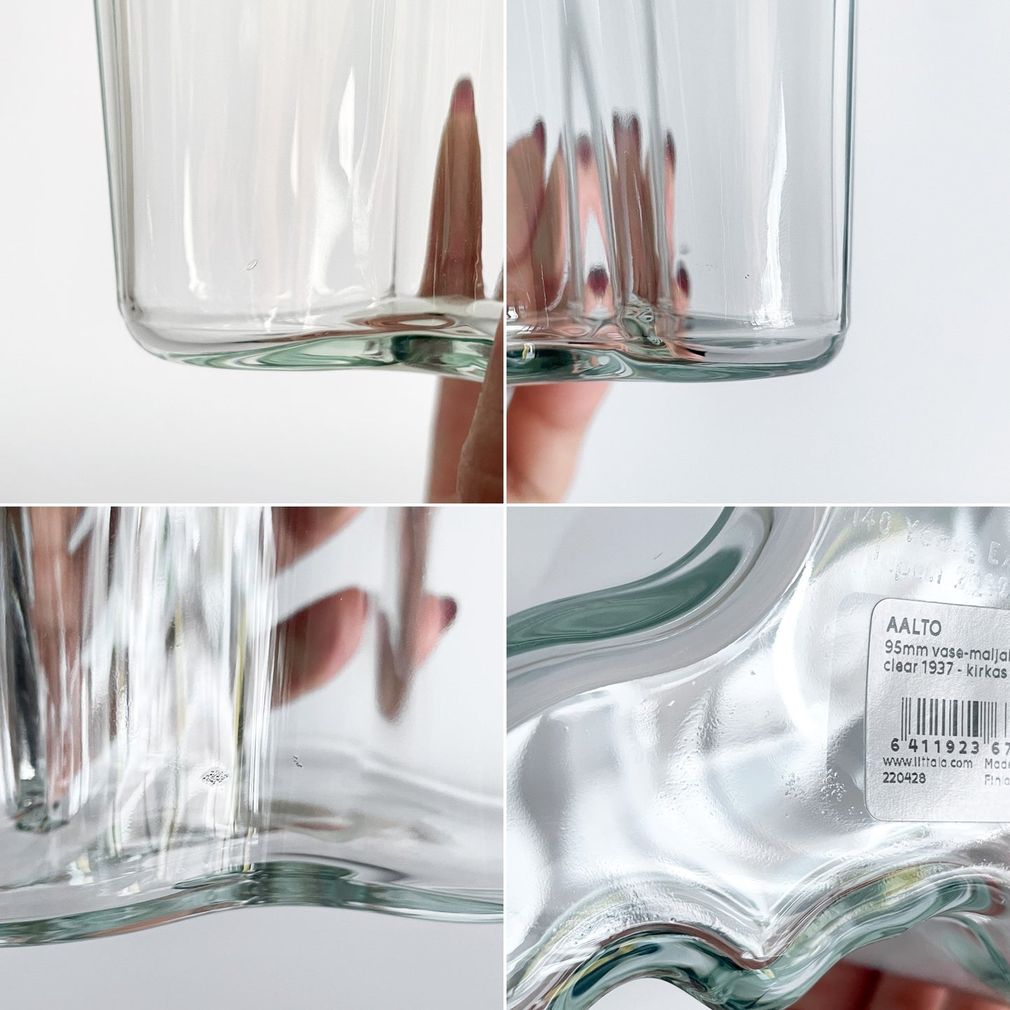 イッタラ iittala アルヴァ・アアルト コレクション Alvar Aalto ベース 95mm クリア 1937 140周年記念 限定品 フラワーべース 花瓶 フィンランド 北欧雑貨 箱付 希少 ■