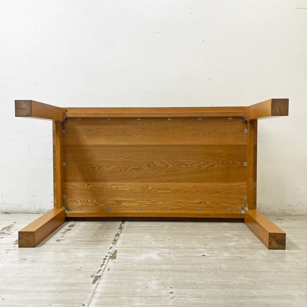 オーク無垢材 オーダー ダイニングテーブル W160cm シンプル ナチュラルデザイン サンディング加工済み オイルフィニッシュ ●