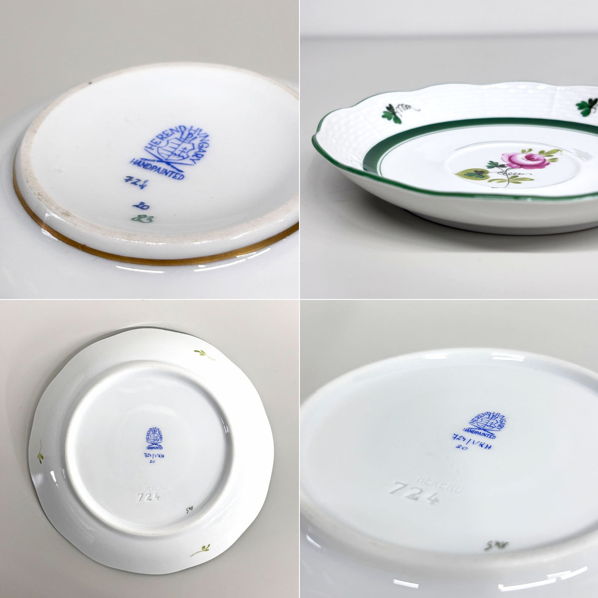 ヘレンド HEREND インドの華 ティーカップ＋ウイーンの薔薇 ソーサー C&S 2客セット A ◎