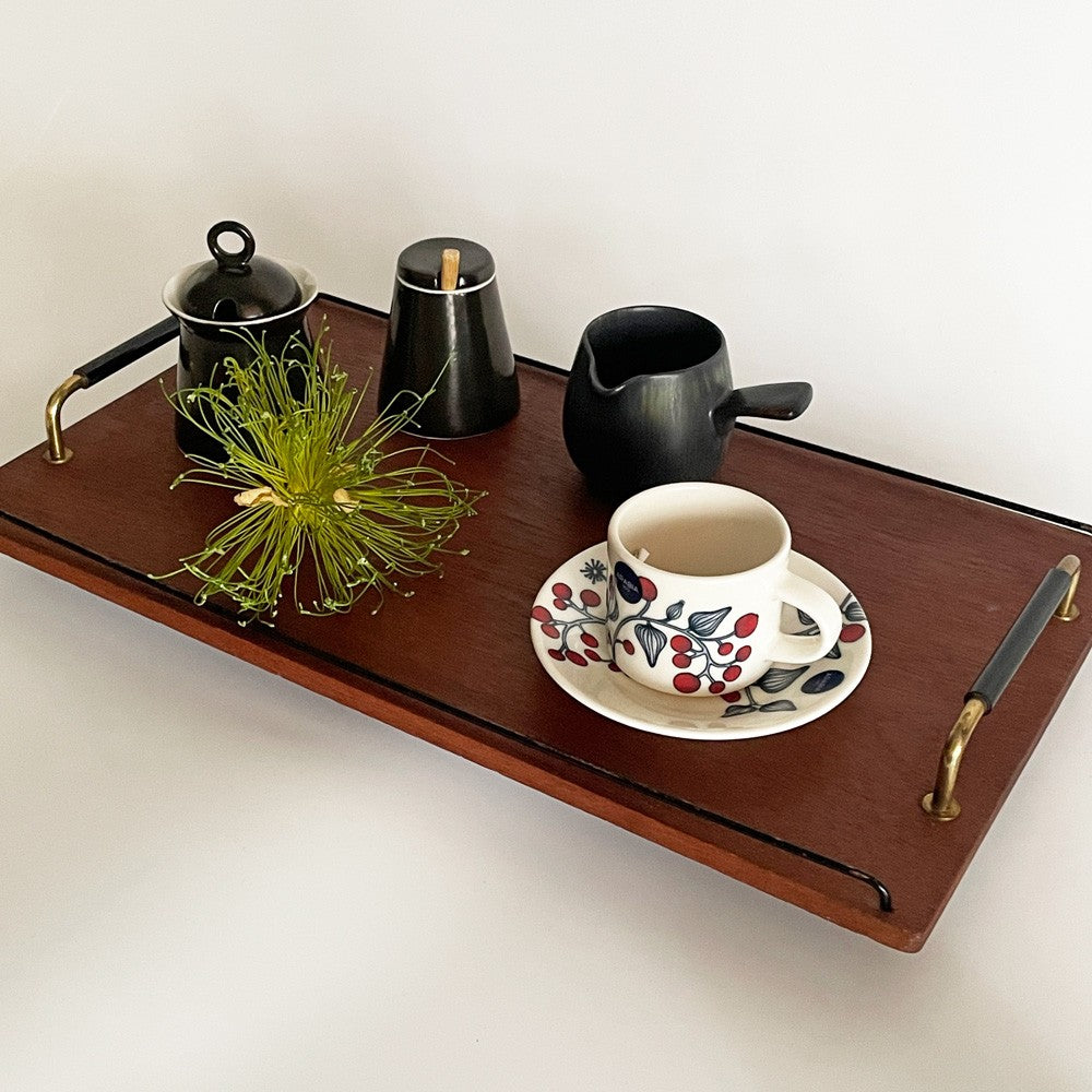 フィンランド ビンテージ Finland Vintage チーク材 サービングトレイ お盆 ウッドトレイ W41cm ■