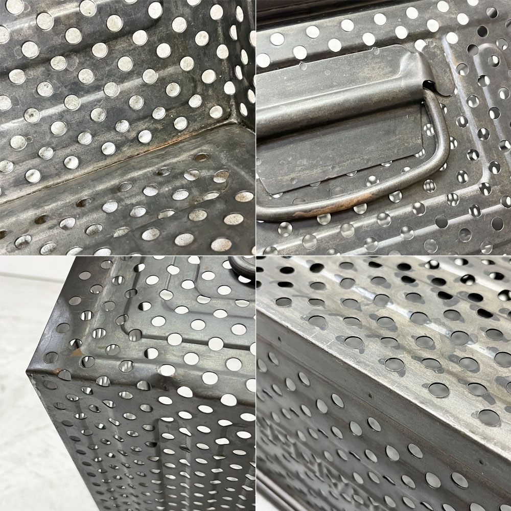 SCHAFER スタッキング ストレージボックス パンチングメタル インダストリアル ドイツビンテージ C ●