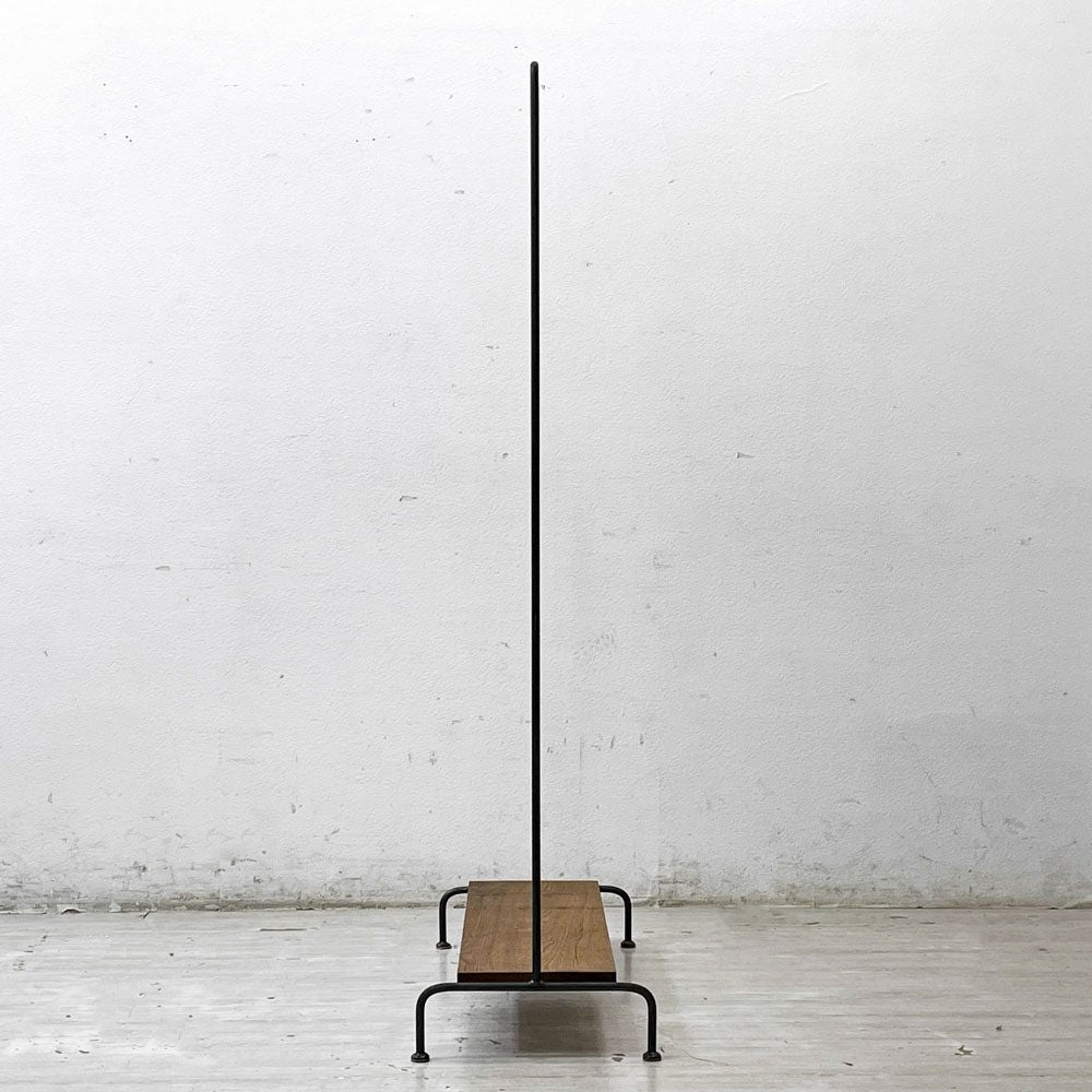 ヒロファニチャー hiro furniture アイアンｘオーク材 ハンガーラック インダストリアルデザイン 工業系 ●