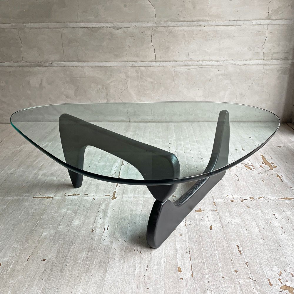 ヴィトラ vitra コーヒーテーブル Coffee Table イサムノグチ Isamu Noguchi ガラス天板 ブラックアッシュフレーム ミッドセンチュリー 名作 定価 ￥377,300- ♪