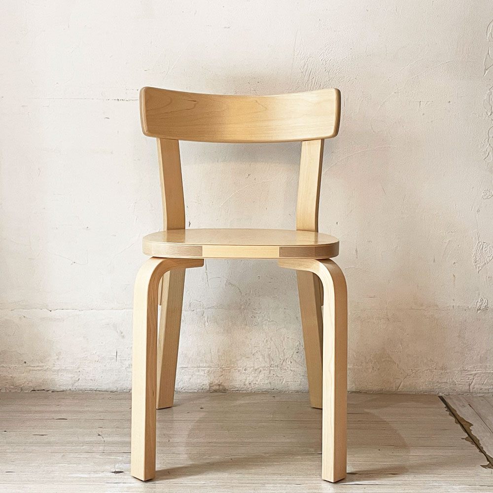 アルテック artek チェア69 Chair69 ダイニングチェア ナチュラルラッカー アルヴァ・アアルト Alva Aalto フィンランド 北欧家具 ★