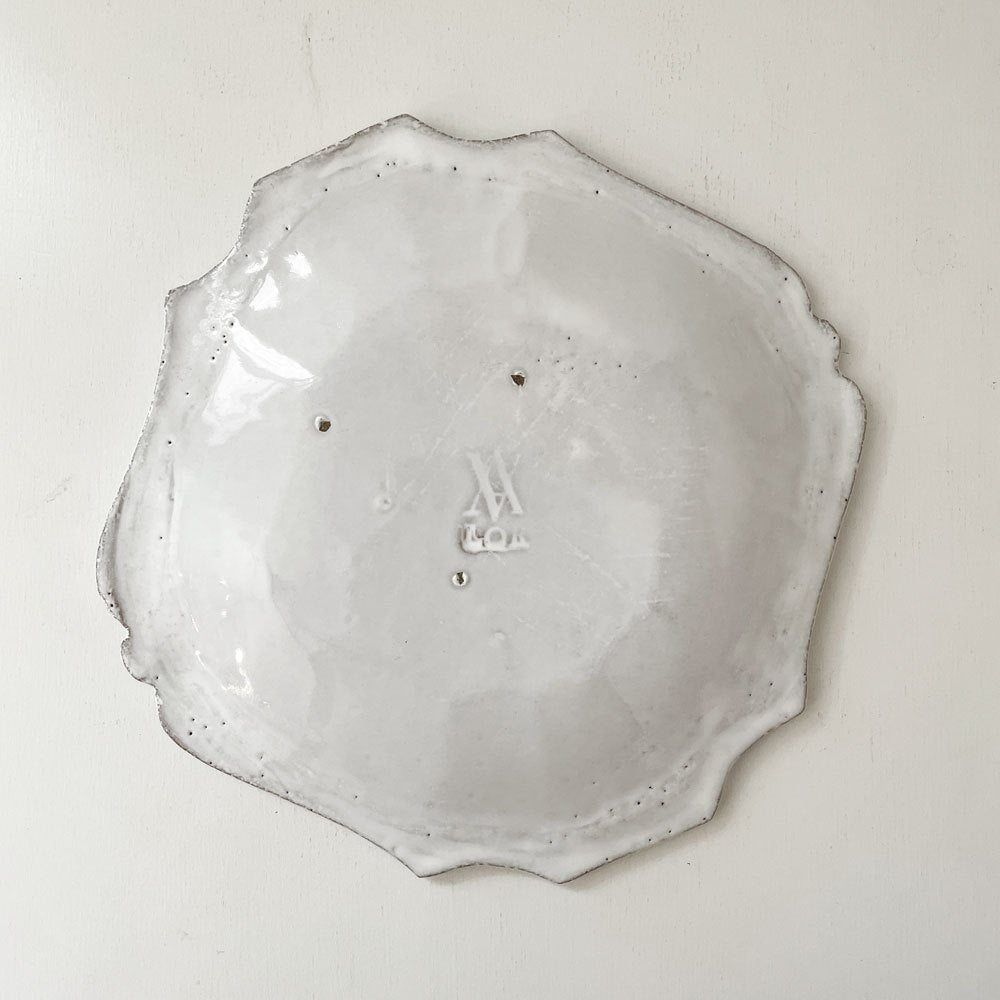 アスティエ・ド・ヴィラット Astier de Villatte レジャンス Regence デザートプレート 22.5×19cm フランス 定価￥17,600- A ◎