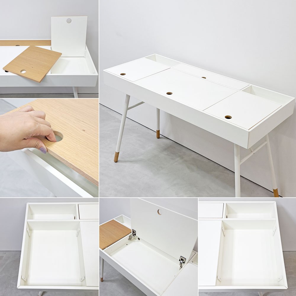 ボーコンセプト Boconcept クパチーノ デスク Cupertino Desk 書斎 学習机 デザイナーデスク オーク材 リバーシブル天板 北欧 デンマーク 定価134,900円 ●