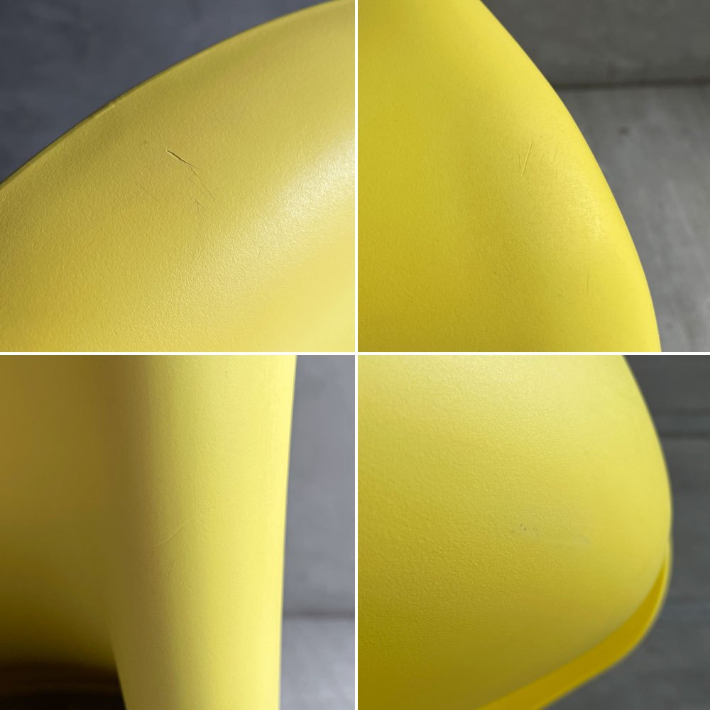 ヴィトラ vitra パントンチェア Panton Chair イエロー 屋内外使用可 ヴェルナー・パントン 旧モデル 廃番カラー ミッドセンチュリー スペースエイジ B♪