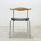 カールハンセン＆サン Carl Hansen & Son CH88P ダイニングチェア オーク材 本革 ハンス J. ウェグナー スチールレッグ デンマーク 北欧家具 美品  〓